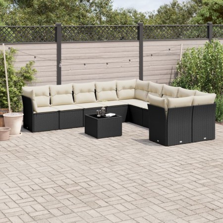 11-teiliges Gartensofa-Set und schwarze synthetische Rattankissen von , Gartensets - Ref: Foro24-3218246, Preis: 704,72 €, Ra...