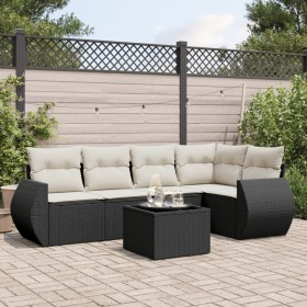 6-piece garden sofa set and black synthetic rattan cushions by , Garden sets - Ref: Foro24-3221335, Price: 428,99 €, Discount: %