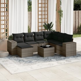 8-piece garden sofa set and gray synthetic rattan cushions by , Garden sets - Ref: Foro24-3222909, Price: 553,24 €, Discount: %