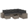 8-piece garden sofa set and gray synthetic rattan cushions by , Garden sets - Ref: Foro24-3222909, Price: 544,17 €, Discount: %