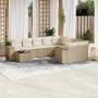 Garden sofa set with beige cushions 10 pieces synthetic rattan by , Garden sets - Ref: Foro24-3223057, Price: 787,24 €, Disco...