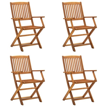 Folding garden chairs, set of 4, made of solid acacia wood. by vidaXL, Garden chairs - Ref: Foro24-46338, Price: 192,40 €, Di...