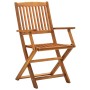 Folding garden chairs, set of 4, made of solid acacia wood. by vidaXL, Garden chairs - Ref: Foro24-46338, Price: 192,40 €, Di...