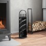 Fireplace tool set 5 pieces steel 23x15x66 cm by , fireplace tools - Ref: Foro24-156378, Price: 57,35 €, Discount: %