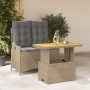 2-piece garden dining set with beige synthetic rattan cushions by , Garden sets - Ref: Foro24-3277490, Price: 301,98 €, Disco...