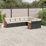 8-teiliges Gartensofa-Set und schwarze synthetische Rattankissen von , Gartensets - Ref: Foro24-3227981, Preis: 564,49 €, Rab...