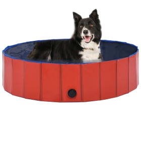 Red PVC folding dog pool 120x30 cm by vidaXL, Dog products - Ref: Foro24-170823, Price: 33,99 €, Discount: %