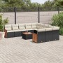 Garden sofa set 12 pieces with black synthetic rattan cushions by , Garden sets - Ref: Foro24-3228114, Price: 758,54 €, Disco...