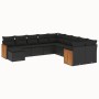 11-teiliges Gartensofa-Set und schwarze synthetische Rattankissen von , Gartensets - Ref: Foro24-3228246, Preis: 697,96 €, Ra...