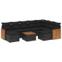 Gartensofa-Set 10-teilig mit schwarzen synthetischen Rattankissen von , Gartensets - Ref: Foro24-3228225, Preis: 565,43 €, Ra...