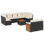 Set de sofás de jardín 10 pzas cojines ratán sintético negro de , Conjuntos de jardín - Ref: Foro24-3227974, Precio: 607,31 €...