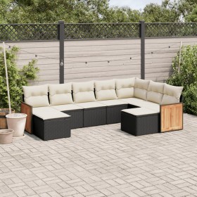 8-teiliges Gartensofa-Set und schwarze synthetische Rattankissen von , Gartensets - Ref: Foro24-3228219, Preis: 537,65 €, Rab...