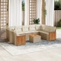 Gartensofa-Set mit beigen Kissen, 10-teilig, synthetisches Rattan von , Gartensets - Ref: Foro24-3227962, Preis: 759,99 €, Ra...