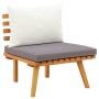 Garden chair with solid acacia wood cushions by vidaXL, Modular outdoor sofas - Ref: Foro24-46671, Price: 64,52 €, Discount: %