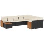 Set de sofás de jardín 10 pzas cojines ratán sintético negro de , Conjuntos de jardín - Ref: Foro24-3227995, Precio: 613,22 €...