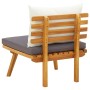 Garden chair with solid acacia wood cushions by vidaXL, Modular outdoor sofas - Ref: Foro24-46671, Price: 64,52 €, Discount: %