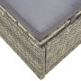 Tumbona con cojín de ratán sintético gris de vidaXL, Tumbonas - Ref: Foro24-46236, Precio: 156,30 €, Descuento: %