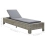 Sonnenliege mit synthetischem Rattankissen grau von vidaXL, Liegen - Ref: Foro24-46236, Preis: 156,30 €, Rabatt: %