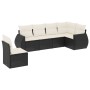 6-piece garden sofa set and black synthetic rattan cushions by , Garden sets - Ref: Foro24-3221425, Price: 438,44 €, Discount: %