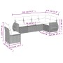 6-piece garden sofa set and black synthetic rattan cushions by , Garden sets - Ref: Foro24-3221425, Price: 438,44 €, Discount: %