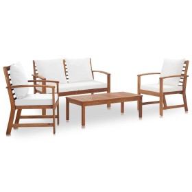 Garden furniture 4 pieces with cushions solid acacia wood by vidaXL, Garden sets - Ref: Foro24-47283, Price: 427,19 €, Discou...