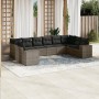 10-piece garden sofa set with gray synthetic rattan cushions by , Garden sets - Ref: Foro24-3223069, Price: 664,21 €, Discoun...