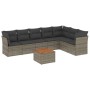 8-piece garden sofa set and gray synthetic rattan cushions by , Garden sets - Ref: Foro24-3223680, Price: 498,81 €, Discount: %