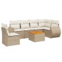 7-teiliges Gartensofa-Set und beige synthetische Rattankissen von , Gartensets - Ref: Foro24-3225029, Preis: 588,05 €, Rabatt: %