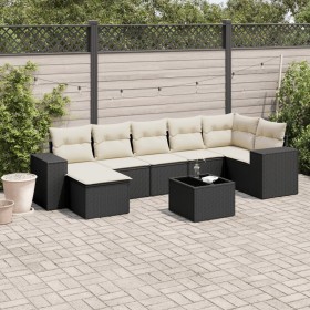 8-teiliges Gartensofa-Set und schwarze synthetische Rattankissen von , Gartensets - Ref: Foro24-3222885, Preis: 539,90 €, Rab...