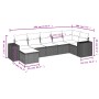 8-teiliges Gartensofa-Set und schwarze synthetische Rattankissen von , Gartensets - Ref: Foro24-3222885, Preis: 540,27 €, Rab...