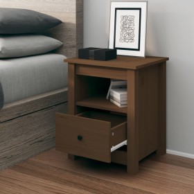 Honey brown solid pine wood bedside table 40x35x49 cm by vidaXL, Nightstands - Ref: Foro24-813715, Price: 42,70 €, Discount: %