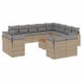 Set sofás de jardín con cojines 13 pzas ratán sintético beige de , Conjuntos de jardín - Ref: Foro24-3223952, Precio: 904,75 ...