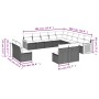 Gartensofa- und Kissenset 13-teilig aus schwarzem synthetischem Rattan von , Gartensets - Ref: Foro24-3260564, Preis: 842,05 ...