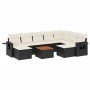 Set de sofás de jardín 10 pzas cojines ratán sintético negro de , Sofás modulares de exterior - Ref: Foro24-3224845, Precio: ...