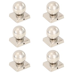 Post caps 6 pcs stainless steel globe end 101x101 mm by vidaXL, Accessories for gates and fences - Ref: Foro24-145496, Price:...