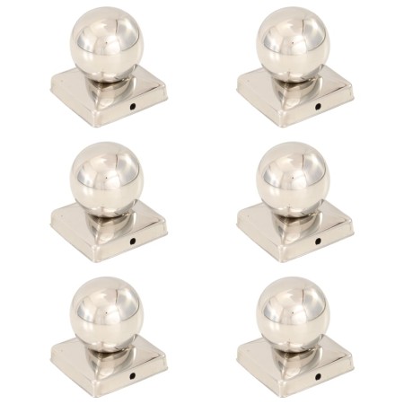 Post caps 6 pcs stainless steel globe end 101x101 mm by vidaXL, Accessories for gates and fences - Ref: Foro24-145496, Price:...