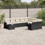 Set de sofás de jardín 10 pzas cojines ratán sintético negro de , Conjuntos de jardín - Ref: Foro24-3220655, Precio: 624,23 €...