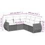 Gartensofa-Set mit Kissen, 5-teilig, graues synthetisches Rattan von , Gartensets - Ref: Foro24-3221349, Preis: 373,62 €, Rab...