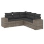 Gartensofa-Set mit Kissen, 5-teilig, graues synthetisches Rattan von , Gartensets - Ref: Foro24-3222549, Preis: 360,88 €, Rab...