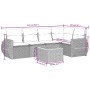 6-teiliges Gartenmöbel-Set und graue synthetische Rattankissen von , Gartensets - Ref: Foro24-3224996, Preis: 410,69 €, Rabat...