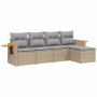 Gartensofa-Set mit Kissen, 5-teilig, beiges synthetisches Rattan von , Gartensets - Ref: Foro24-3226759, Preis: 341,70 €, Rab...