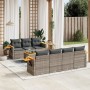 8-piece garden sofa set and gray synthetic rattan cushions by , Garden sets - Ref: Foro24-3226648, Price: 550,31 €, Discount: %