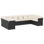 Set de sofás de jardín 10 pzas cojines ratán sintético negro de , Conjuntos de jardín - Ref: Foro24-3218196, Precio: 644,98 €...