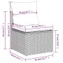 7-teiliges Garten-Essset und schwarze Kissen aus synthetischem Rattan von , Gartensets - Ref: Foro24-3221394, Preis: 476,39 €...