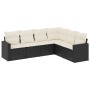 6-piece garden sofa set and black synthetic rattan cushions by , Garden sets - Ref: Foro24-3218996, Price: 399,78 €, Discount: %