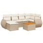 Set sofás de jardín 7 piezas y cojines ratán sintético beige de , Conjuntos de jardín - Ref: Foro24-3225106, Precio: 624,99 €...