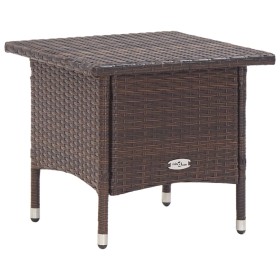 Brown synthetic rattan coffee table 50x50x47 cm by vidaXL, Garden tables - Ref: Foro24-46251, Price: 49,99 €, Discount: %