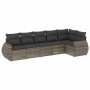 6-piece garden furniture set and gray synthetic rattan cushions by , Garden sets - Ref: Foro24-3221389, Price: 436,98 €, Disc...