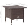 Brauner Couchtisch aus synthetischem Rattan, 50 x 50 x 47 cm von vidaXL, Gartentische - Ref: Foro24-46251, Preis: 50,08 €, Ra...