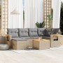 7-teiliges Gartensofa-Set und beigefarbene synthetische Rattankissen von , Gartensets - Ref: Foro24-3227025, Preis: 469,99 €,...